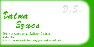 dalma szucs business card
