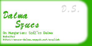 dalma szucs business card
